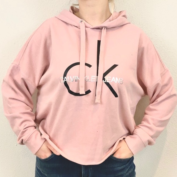Calvin Klein Jeans Tops - NEW Calvin Klein Crop Hoodie Blush